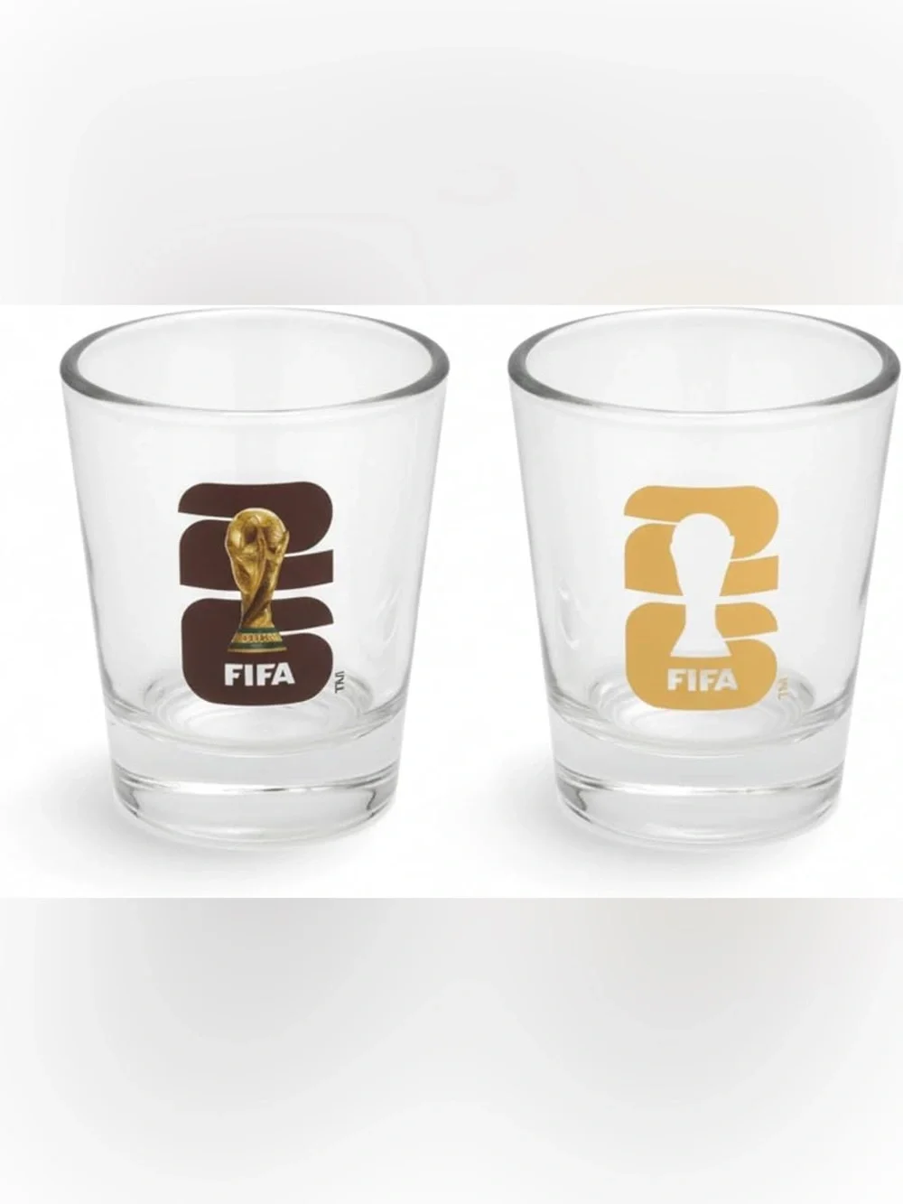 NEW Official FIFA World Cup Shot Glass Set of 2